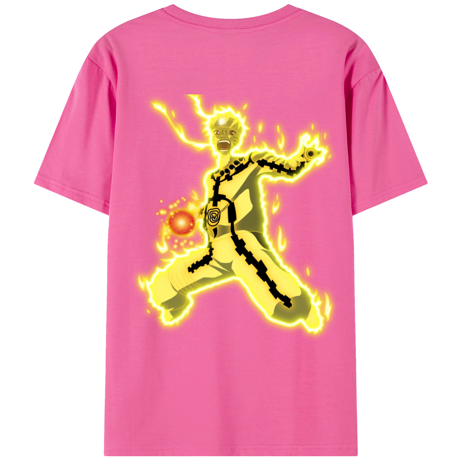 （画像用） NARUTO -ナルト- うずまき ナルト Uzumaki Naruto レディース半袖Tシャツ(バックプリント)